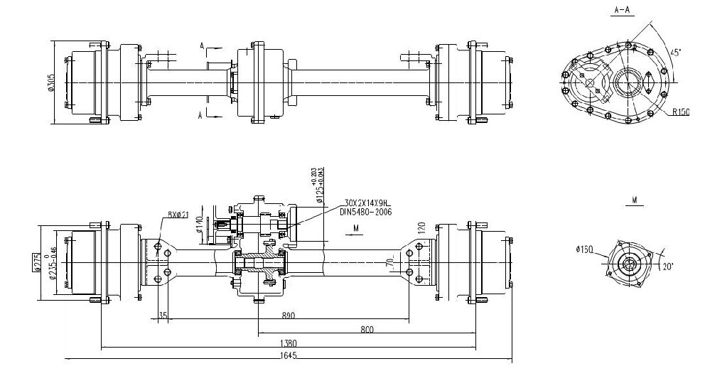 Ведущий мост трактора малой мощности WL50