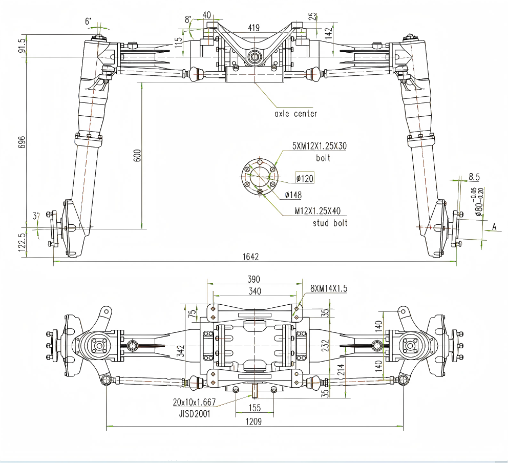 Front drive axle Front drive axle