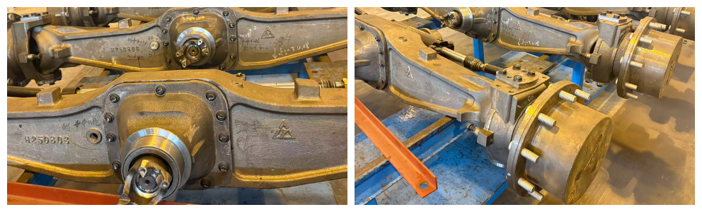 Backhoe loader drive axle undergoes strict bench tests Backhoe loader drive axle undergoes strict bench tests