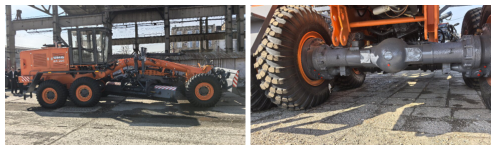 Передний управляемый ведущий мост для грейдера