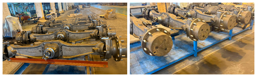 Backhoe loader drive axle undergoes strict bench tests Backhoe loader drive axle undergoes strict bench tests