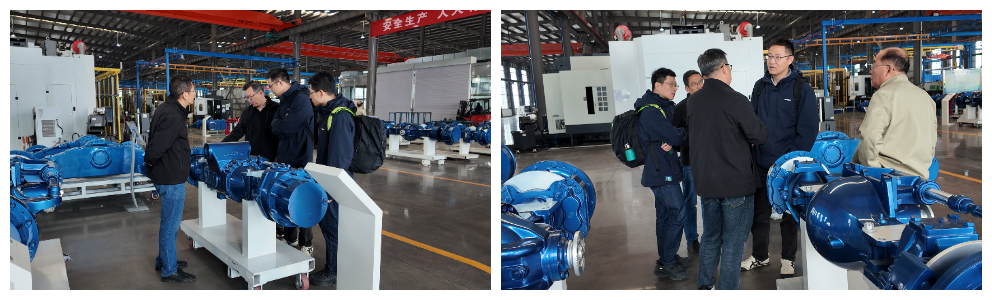 Компания Sunward Intelligent Equipment Co., Ltd.посетила Shandong Lutong для изучения возможностей углубленного сотрудничества в области ведущих мостов