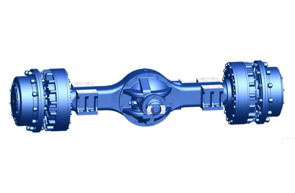 Drive axle of an underground loading and unloading machine