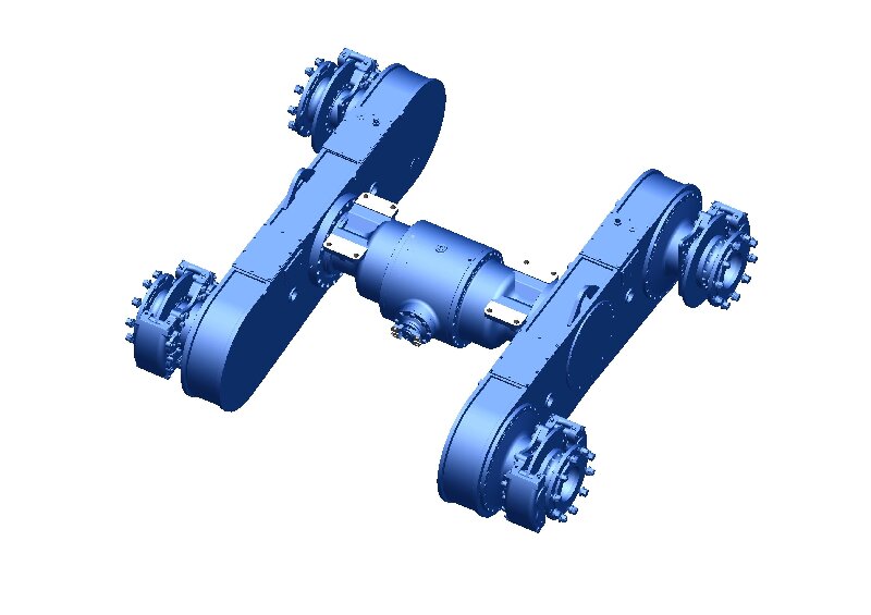 Rear Grader Axle with Swing Support