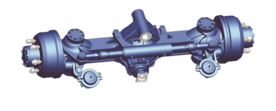 Front axle of a 6.5 ton wheeled excavator