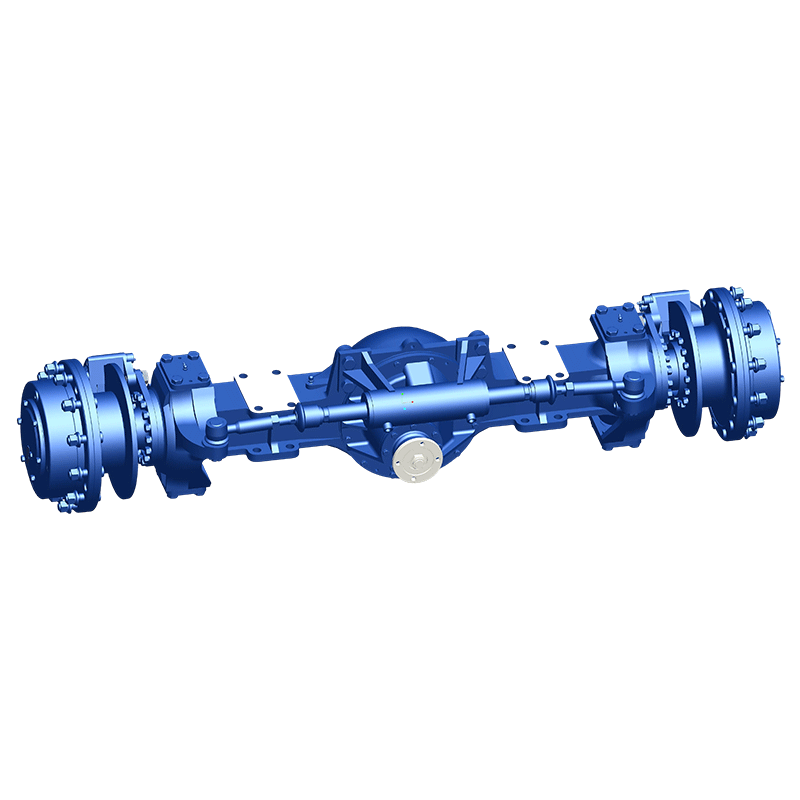 Drive axle for a wheeled excavator weighing 13 tons