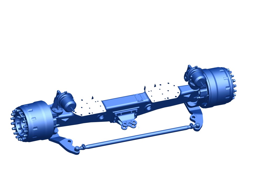 Front steering axle for off-road dump trucks Front steering axle for off-road dump trucks