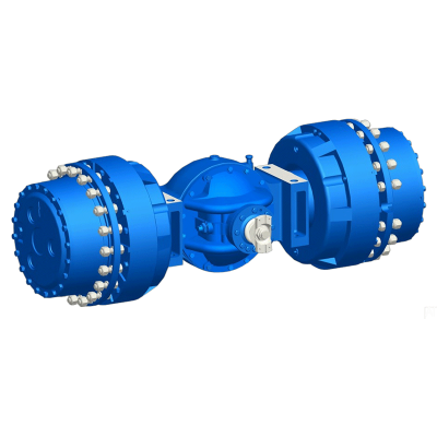 Drive axle of an underground loading and unloading machine 2 m³