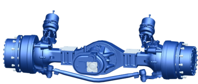 Steering axle of the mixing machine