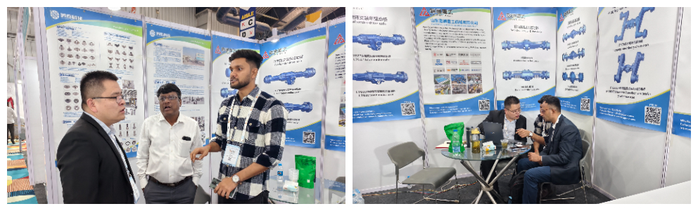 Shandong Lutong participated in the Indian Construction Machinery Exhibition, and its high-quality drive axle attracted attention.