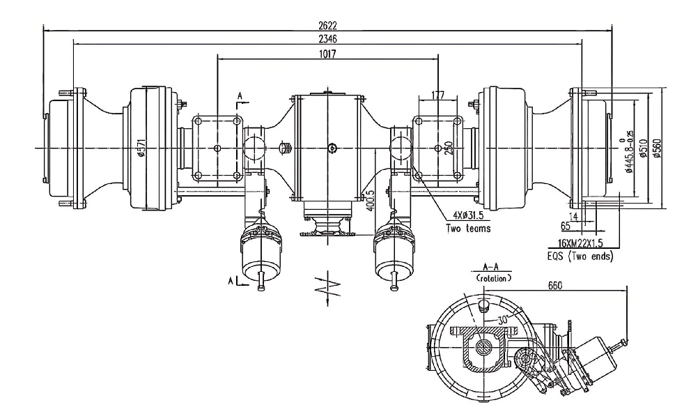 Ведущий мост трактора T400