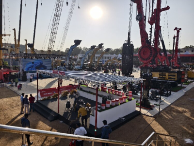 Shandong Lutong participated in the Indian Construction Machinery Exhibition, and its high-quality drive axle attracted attention.