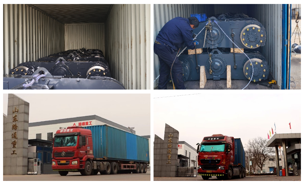 Rear swing axle of a grader