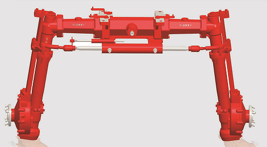 Rear axle of the sprayer Rear axle of the sprayer
