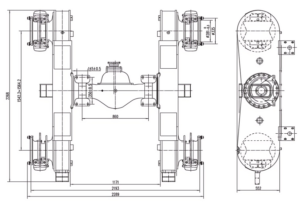 Rear Grader Swing Axle Rear Grader Swing Axle