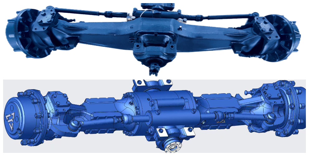 Backhoe loader drive axle undergoes strict bench tests Backhoe loader drive axle undergoes strict bench tests