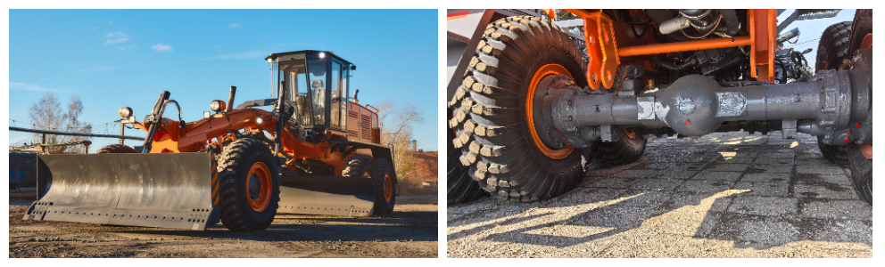 Средне-задний ведущий мост грейдера Средне-задний ведущий мост грейдера