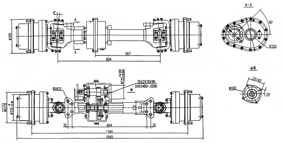 Передний ведущий мост трактора Передний ведущий мост трактора