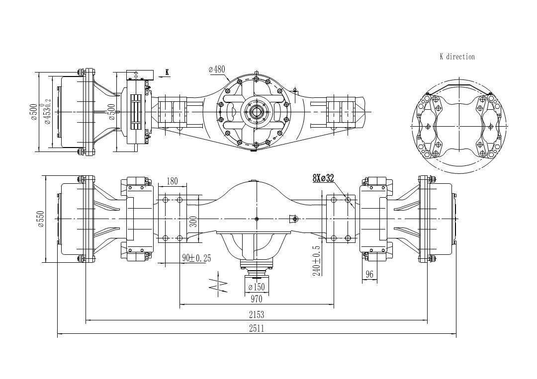 Жесткий ведущий мост LT58 Жесткий ведущий мост LT58